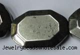 CPY370 15.5 inches 25*35mm octagonal pyrite gemstone beads wholesale