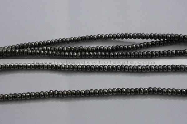 CPY420 15.5 inches 2*3mm rondelle pyrite gemstone beads