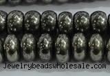 CPY423 15.5 inches 5*8mm rondelle pyrite gemstone beads