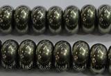 CPY424 15.5 inches 6*10mm rondelle pyrite gemstone beads