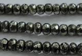 CPY426 15.5 inches 2*3mm faceted rondelle pyrite gemstone beads