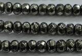 CPY427 15.5 inches 2.5*4mm faceted rondelle pyrite gemstone beads