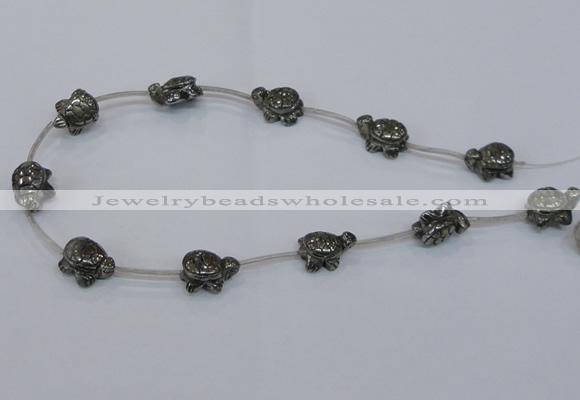 CPY560 15.5 inches 13*18mm tortoise pyrite gemstone beads