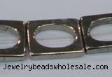 CPY570 15.5 inches 20*25mm rectangle pyrite gemstone beads