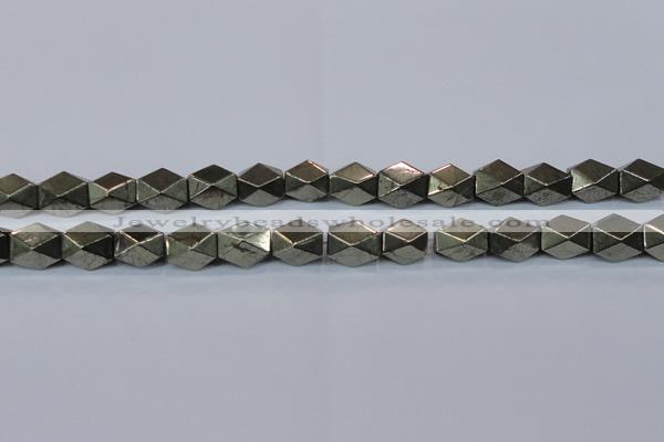 CPY610 15.5 inches 10*15mm nuggets pyrite gemstone beads