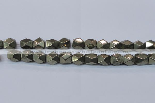 CPY611 15.5 inches 13*16mm nuggets pyrite gemstone beads