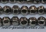 CPY617 15.5 inches 10mm nuggets pyrite gemstone beads