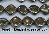 CPY648 15.5 inches 10*10mm diamond pyrite gemstone beads wholesale