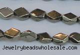 CPY651 15.5 inches 6*8mm pyrite gemstone beads wholesale