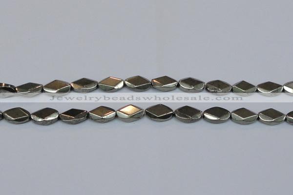 CPY653 15.5 inches 10*16mm pyrite gemstone beads wholesale