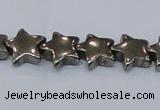 CPY658 15.5 inches 12*12mm star pyrite gemstone beads