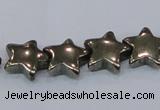 CPY659 15.5 inches 14*14mm star pyrite gemstone beads