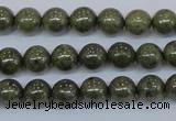 CPY751 15.5 inches 6mm round pyrite gemstone beads wholesale