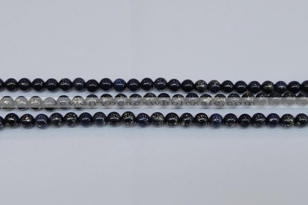 CPY772 15.5 inches 8mm round pyrite gemstone beads wholesale