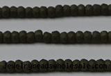 CPY810 15.5 inches 2*3mm faceted rondelle matte pyrite beads