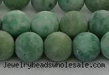 CQJ234 15.5 inches 12mm round matte Qinghai jade beads