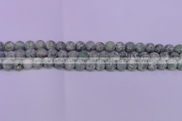 CQJ251 15.5 inches 6mm round matte Qinghai jade beads