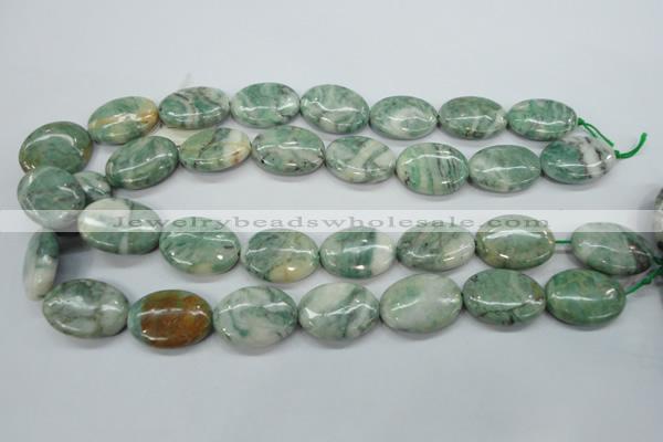 CQJ56 15.5 inches 18*25mm oval Qinghai jade beads wholesale