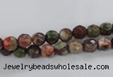 CRA100 15.5 inches 6mm faceted round rainforest agate gemstone beads