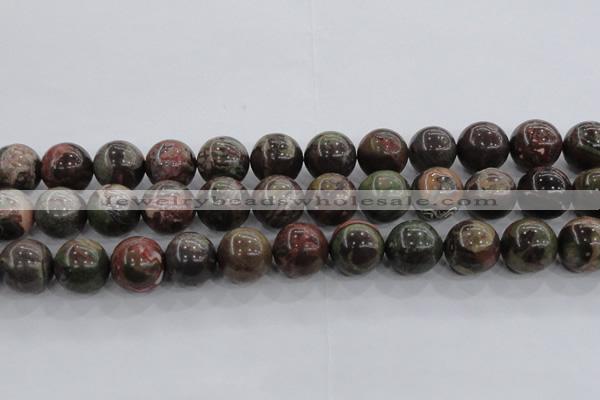 CRA117 15.5 inches 20mm round rainforest agate beads