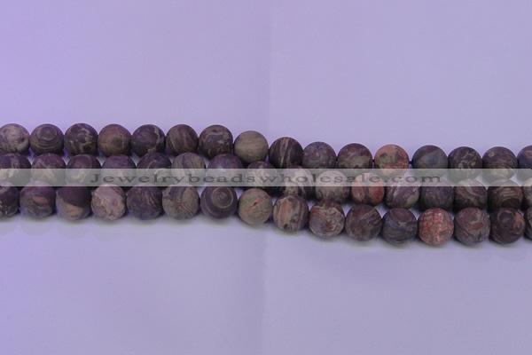 CRA120 15.5 inches 4mm round matte rainforest agate beads