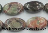 CRA16 15.5 inches 18*25mm oval natural rainforest agate beads