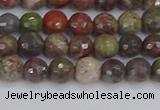 CRA161 15.5 inches 6mm faceted round rainforest agate beads