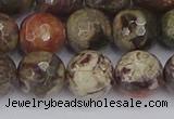 CRA164 15.5 inches 12mm faceted round rainforest agate beads