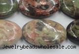 CRA17 15.5 inches 22*30mm oval natural rainforest agate beads