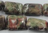 CRA25 15.5 inches 22*30mm rectangle natural rainforest agate beads