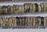 CRB1013 15.5 inches 2*7mm heishi chrysanthemum agate beads