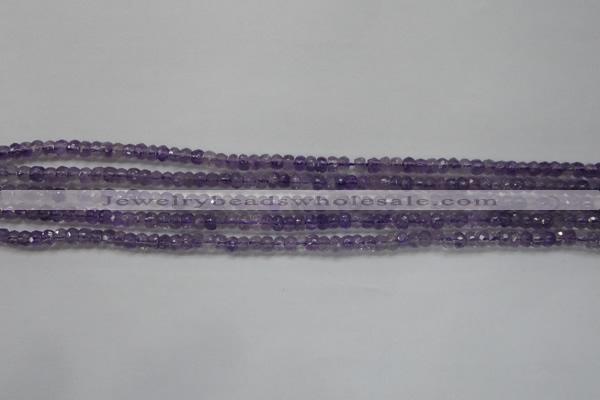 CRB102 15.5 inches 2.5*4mm faceted rondelle amethyst beads