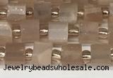 CRB1057 15.5 inches 4*6mm - 5*6mm faceted tyre moonstone beads