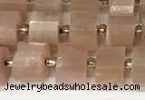 CRB1058 15.5 inches 5*8mm - 6*8mm faceted tyre moonstone beads