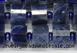 CRB1074 15.5 inches 7*9mm - 8*10mm faceted tyre sodalite beads