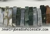 CRB1084 15.5 inches 5*20mm - 6*22mm faceted heishi ocean jasper beads