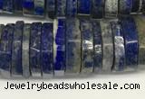 CRB1085 15.5 inches 5*20mm - 6*22mm faceted heishi lapis lazuli beads