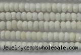 CRB109 15.5 inches 2.5*4mm faceted rondelle white agate beads