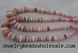 CRB1106 15.5 inches 5*8mm - 9*18mm rondelle pink opal beads