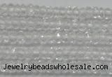 CRB112 15.5 inches 2.5*4mm faceted rondelle white crystal beads