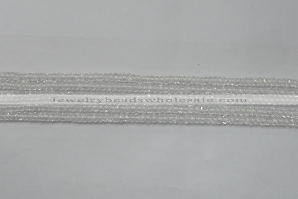 CRB112 15.5 inches 2.5*4mm faceted rondelle white crystal beads