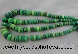 CRB1128 15.5 inches 5*8mm - 9*18mm faceted rondelle grass agate beads