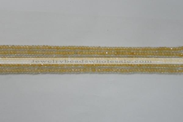 CRB114 15.5 inches 3*4.5mm faceted rondelle citrine gemstone beads