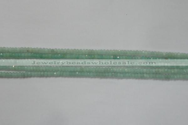 CRB115 15.5 inches 3*4.5mm faceted rondelle amazonite beads