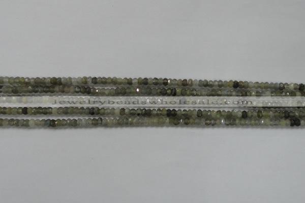 CRB118 15.5 inches 3*5mm faceted rondelle labradorite beads