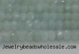 CRB1200 15.5 inches 3*4mm faceted rondelle aquamarine beads