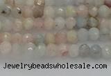 CRB1201 15.5 inches 3*4mm faceted rondelle morganite beads