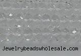 CRB1210 15.5 inches 4*6mm faceted rondelle white crystal beads