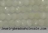 CRB1211 15.5 inches 4*6mm faceted rondelle white moonstone beads