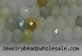 CRB1212 15.5 inches 4*6mm faceted rondelle aquamarine beads